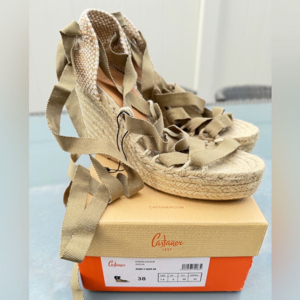 CASTAÑER Jorgelina Khaki Espadrille Wedges